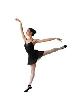 STELLE Black Ballet Slippers Women's Size 6.5 Medium Canvas Dance Shoes